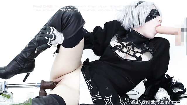 Dirty pervert sucks and bangs with rubber cocks