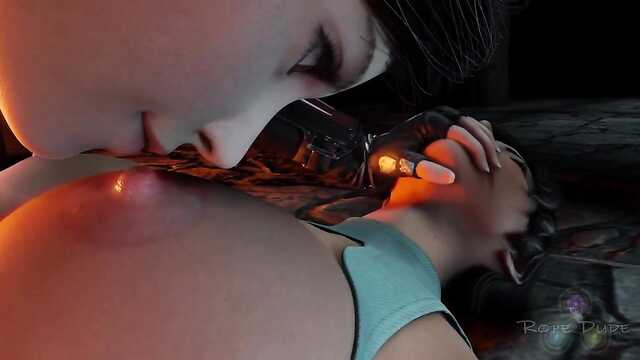 Лара подчиняется грубой брюнетке, которая радуется лесби сексу