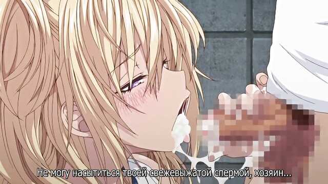 Morena com loira pacificamente dividir um membro em dois