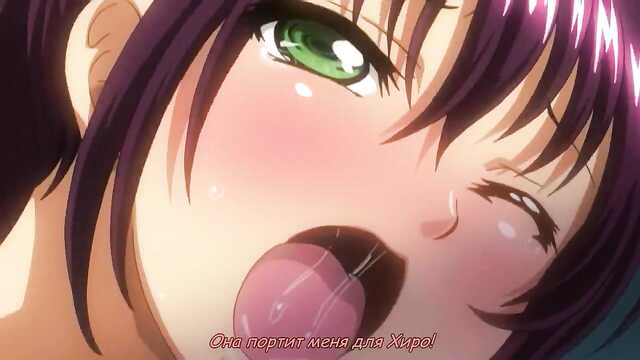 Moaning anime girls give pussy licking and fucking