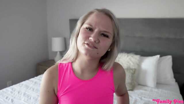 Blond nierządnica 18 lat uwiodła faceta na seks