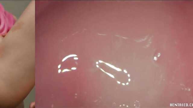 Dziewczyna z różowymi włosami bald od Dildo