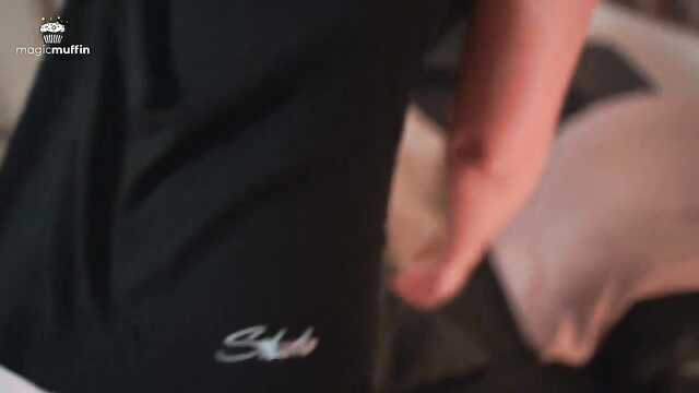 A girl with a piercing gave a shaved cap