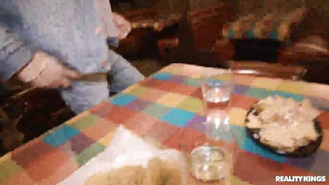 Fucked the waitress as a bonus after dinner