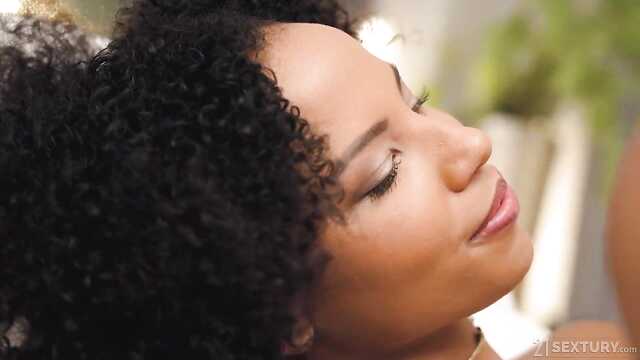 The way to the ass of a mulatto lies through licking her legs