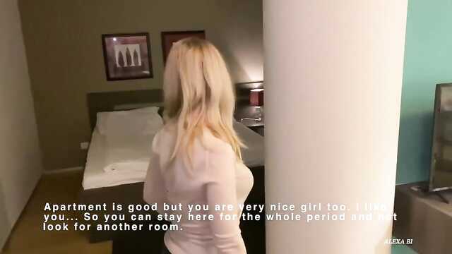 Slutty Blonde verdient Geld mit sex, indem sie schick in einem teuren Hotel fickt