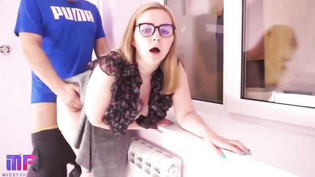 Jovem bbw esticado buceta no pênis