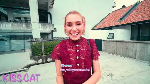 Russische Touristen schob eine heiße Küken direkt auf der Straße