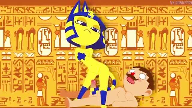 Крутий Єгипетський секс мультик біля піраміди