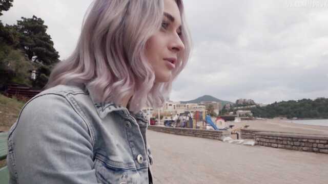 The blonde sucks her stepbrother's cock in the car, and then fucks with him in all the cracks at home on the couch