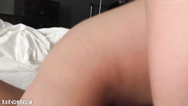 The brunette started masturbating and switched to a penis