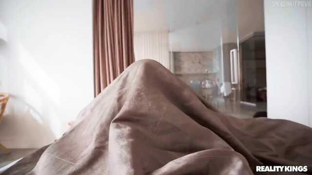 Busty redhead with braces offered to have sex on camera