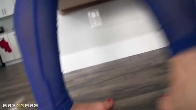 The guy tore the ass of his stepsister, who did not think that he could have such a big dick