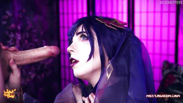 Cosplayer MollyRedWolf gibt sich der Fotze hin