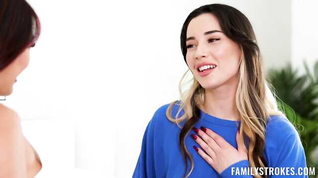 Der Stiefvater hat zwei hübsche Stieftöchter zu zwei hübschen Schwestern eingesetzt