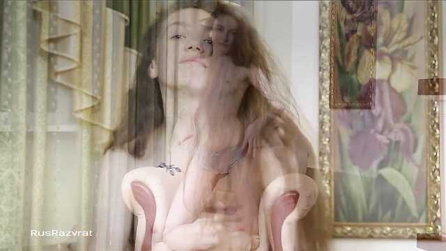 Curly undressed and perfectly jerked off