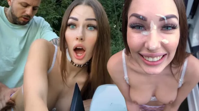 Dá avidamente chupar e ativamente fode de pé beleza russa