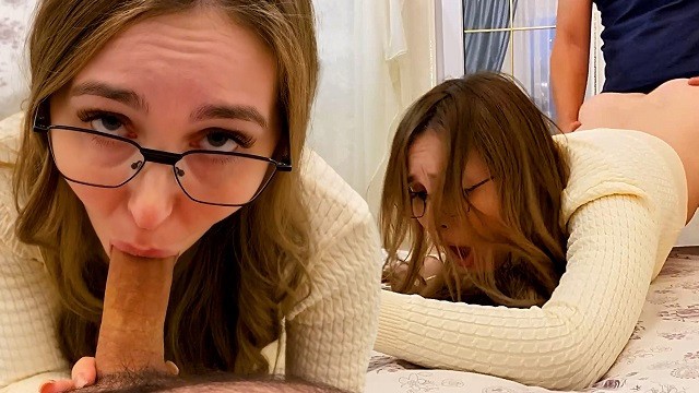 Очкастая не забыла помыться перед проебом