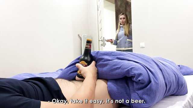 Мамашка спасла от дрочки и сама закайфовала