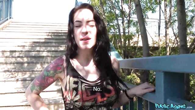 A fat pickup truck fucked a stranger on the street