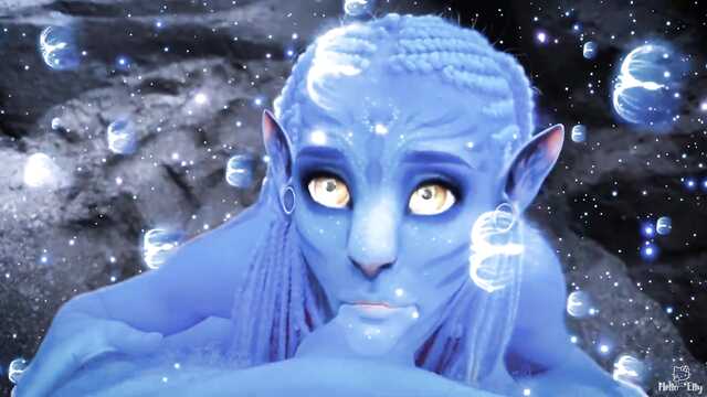 Twardy kutas w niebieskich kolorach na planecie Pandora