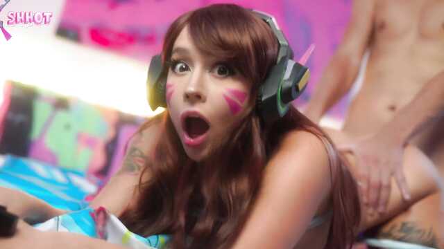 La diva de Overwatch se chupó y saltó sobre la polla