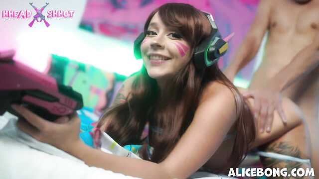 La diva de Overwatch se chupó y saltó sobre la polla