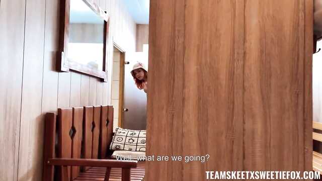 Рыжая бабенка подставила распаренную письку под хуй