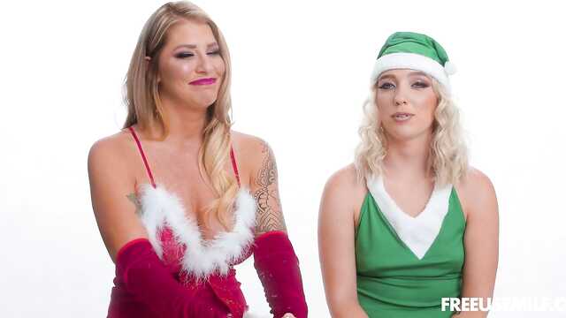 Две шаболды обслуживают эльфа в канун Рождества