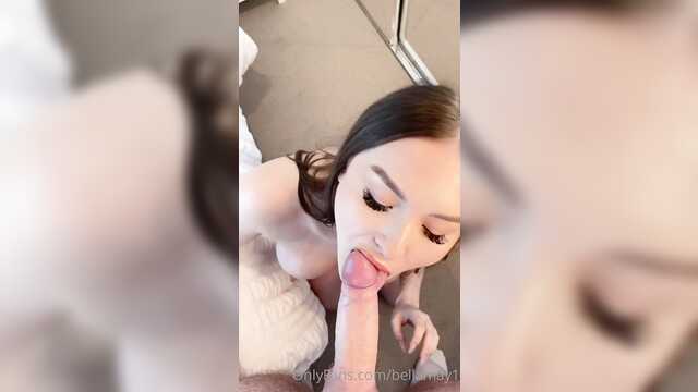 Оседлала член после минета и дала кончить в писю