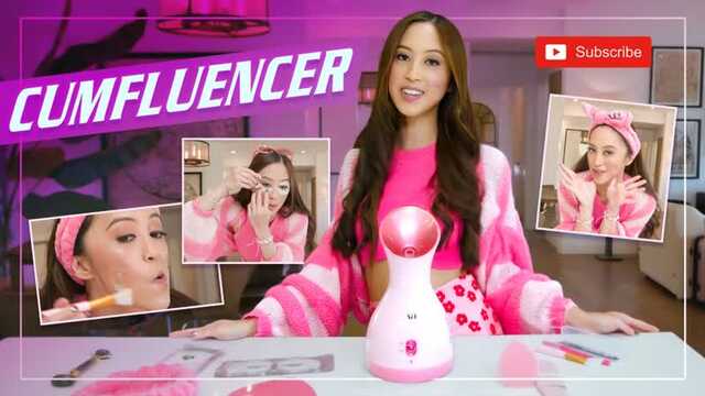 Папочка помог расслабиться азиатской блогерше