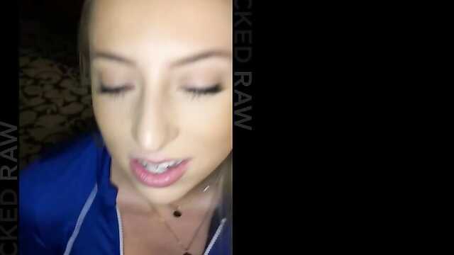 Nienasycona Blondynka zabawia się na kutasie czarnego ogiera.