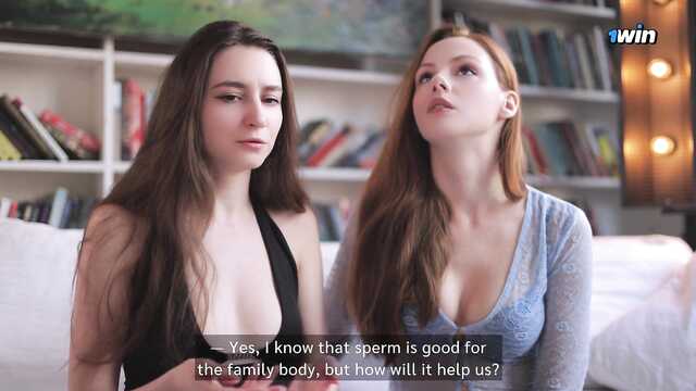 Даша и Арина четко поделили мой член