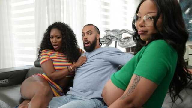 Сочные негритянки и один член для них