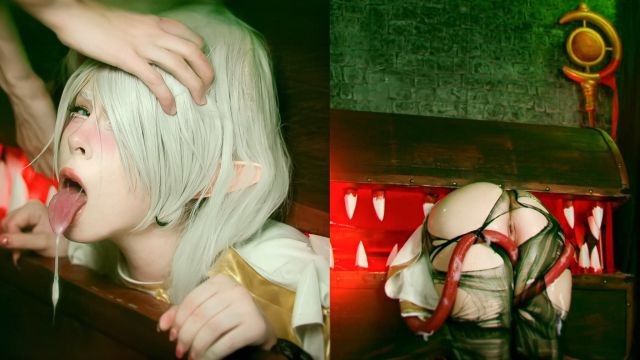 Гиммел трахнул Фрирен, помешанную на тентаклях