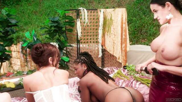 Красотки без трусиков позируют друг для друга