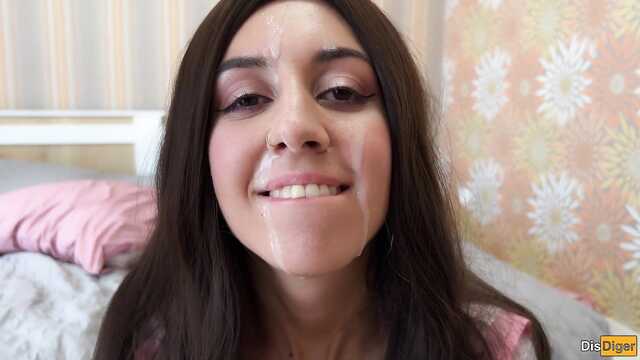 Клевый сборник камшотов: сперма на лице и в ротике