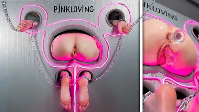 Устал трахать рабыню и вставил игрушку в задницу