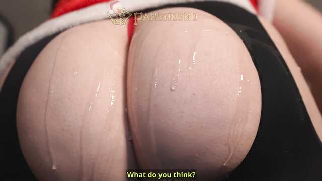 Рождественская мастурбация с грязными разговорами