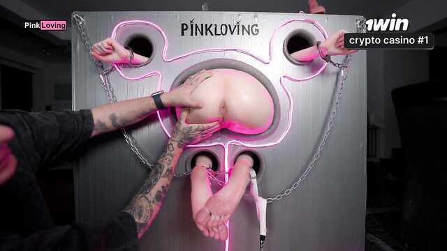 Глорихол секс: пара ебется через дыру в стене