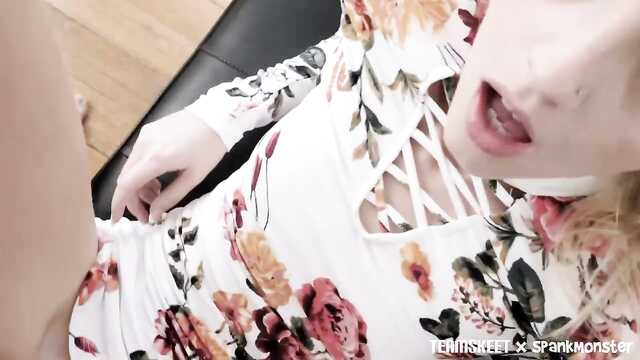 A man helped an excited cutie to have an orgasm