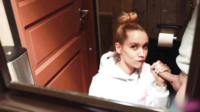 Gorgeous chick loves to fuck in public places