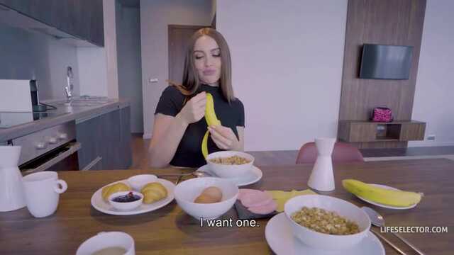 Мүшесі үшін орыс красотка жақсы банан