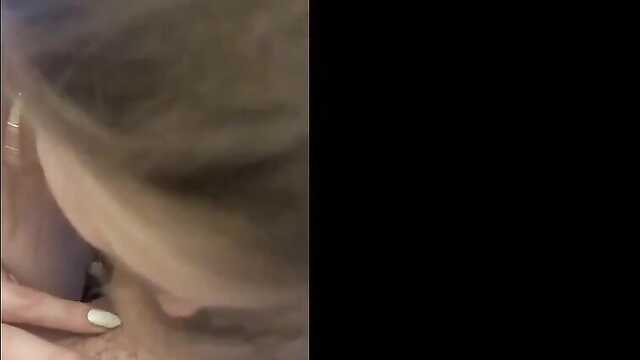 While the blonde sucks, the bra does not take off