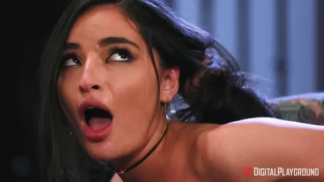 And she didn't take off her shoes, but already a dick in the crotch