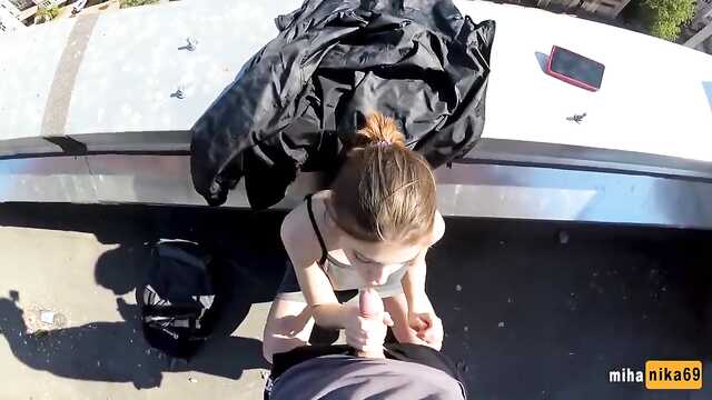 Fried a Russian twirl on the roof of a high-rise building