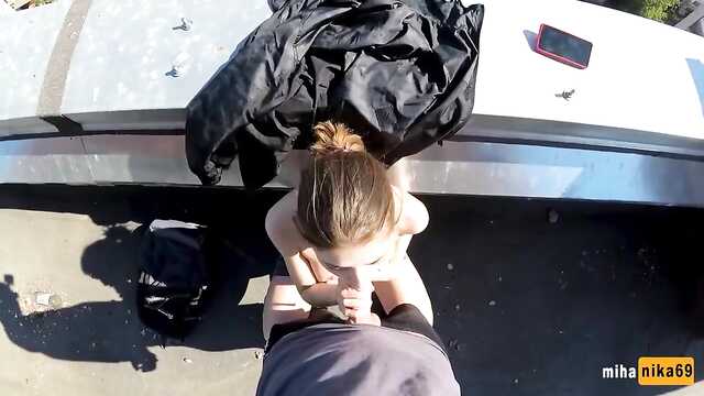 Fried a Russian twirl on the roof of a high-rise building