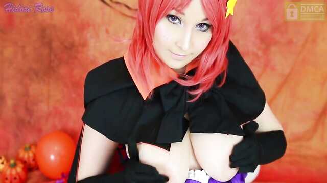 Silicone cock fills the eyes of a glamorous witch