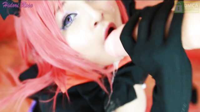 Silicone cock fills the eyes of a glamorous witch