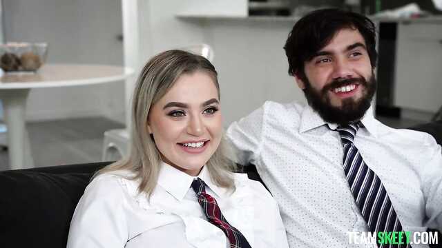 Studentka rozłożyła rogatynę przed brodaczem